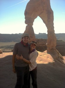 Chelsea Keenan & Niko Booth at Arches National Park